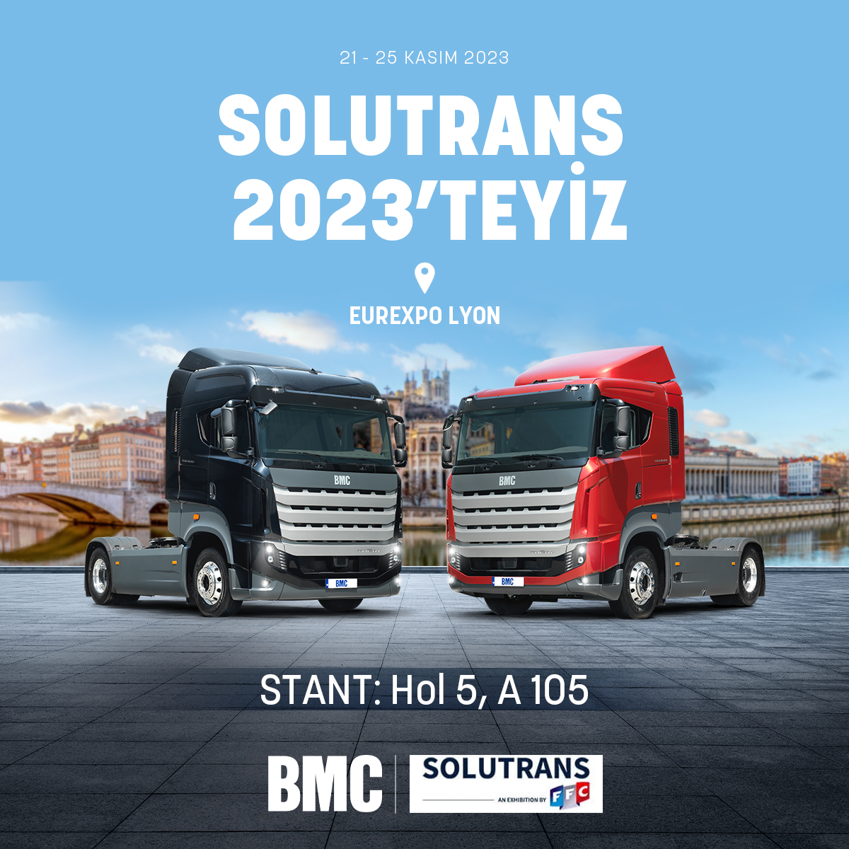 BMC TUĞRA ÇEKİCİLER SOLUTRANS 2023’TE ZİYARETÇİLERİNİ BEKLİYOR