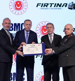 6 ADET YENİ NESİL FIRTINA OBÜSÜ CUMHURBAŞKANI SN. RECEP TAYYİP ERDOĞAN’IN KATILDIĞI TÖREN İLE TSK'YE TESLİM EDİLDİ